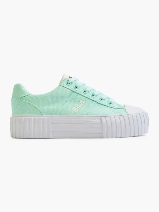 Mintkleurige Canvas Sneaker Platform