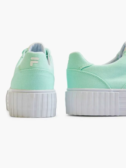 Mintkleurige Canvas Sneaker Platform