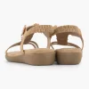Rosegouden Comfort Sandaal Steentjes