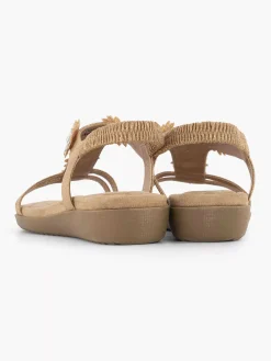 Rosegouden Comfort Sandaal Steentjes