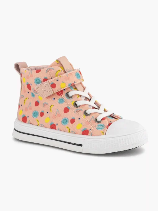 Roze Hoge Canvas Sneaker Fruit