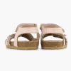 Roze Leren Sandal Klittenband
