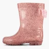 Roze Regenlaars Glitter Strik