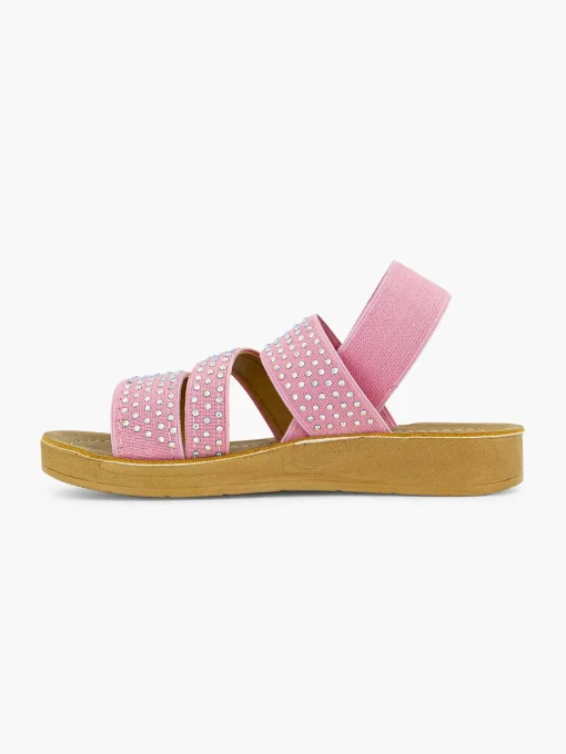 Roze Sandaal Steentjes