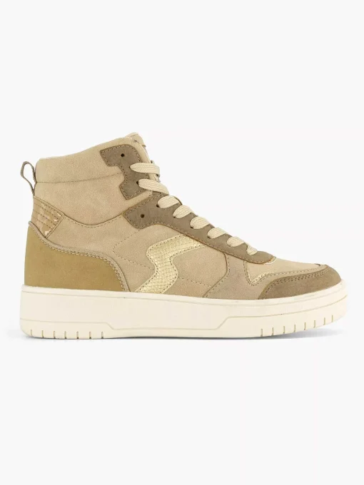 Taupe Hoge Sneaker