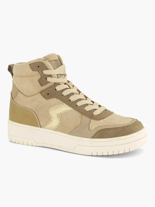 Taupe Hoge Sneaker
