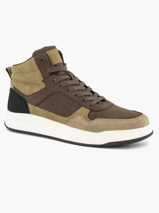 Taupe Hoge Sneaker