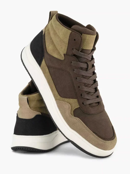 Taupe Hoge Sneaker