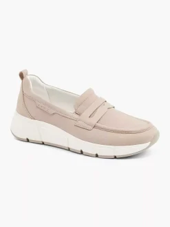 Taupe Leren Comfort Instapper