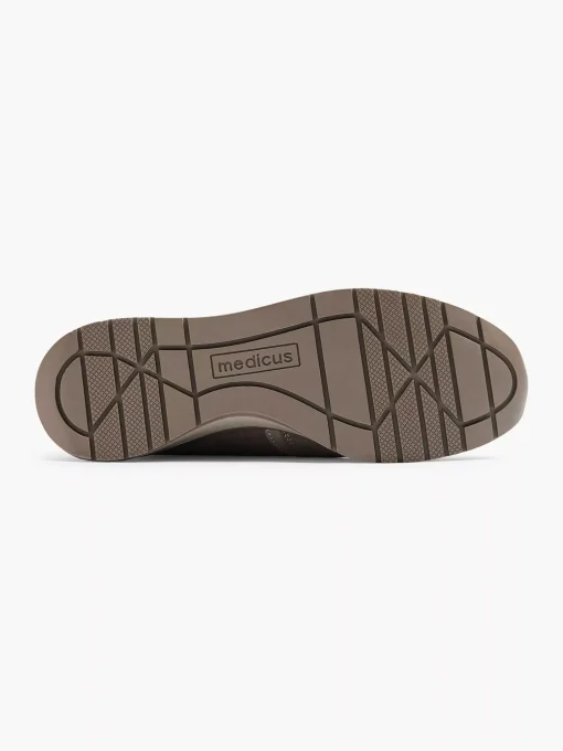 Taupe Leren Comfort Sneaker
