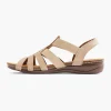 Taupe Leren Sandaal