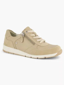 Taupe Leren Sneaker