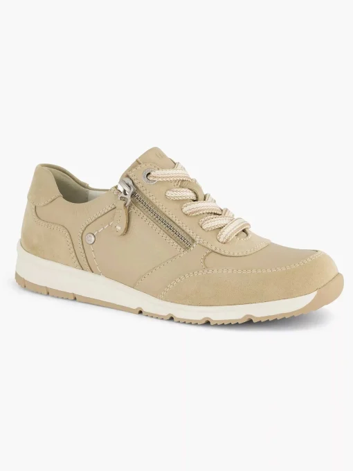 Taupe Leren Sneaker