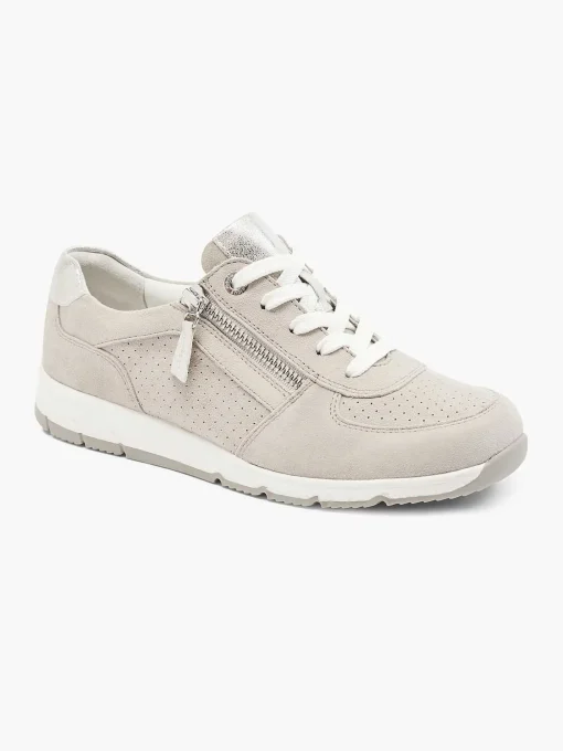 Taupe Leren Sneaker