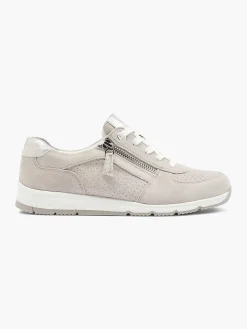 Taupe Leren Sneaker