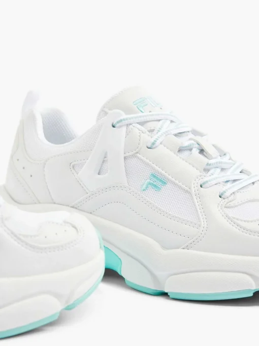 Witte Chunky Sneaker Turqoise Zool