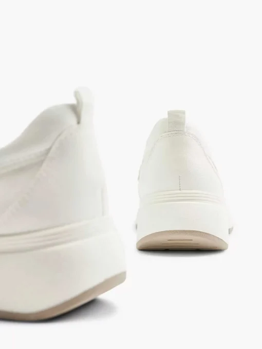 Witte Leren Comfort Instapper