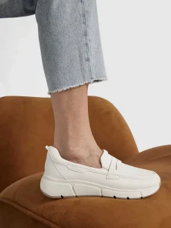 Witte Leren Comfort Instapper