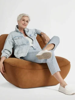 Witte Leren Comfort Instapper
