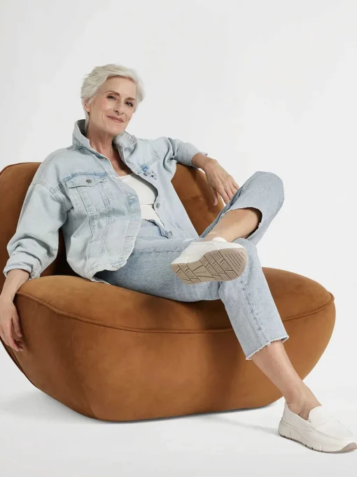 Witte Leren Comfort Instapper