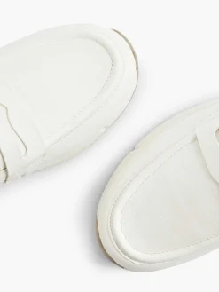 Witte Leren Comfort Instapper