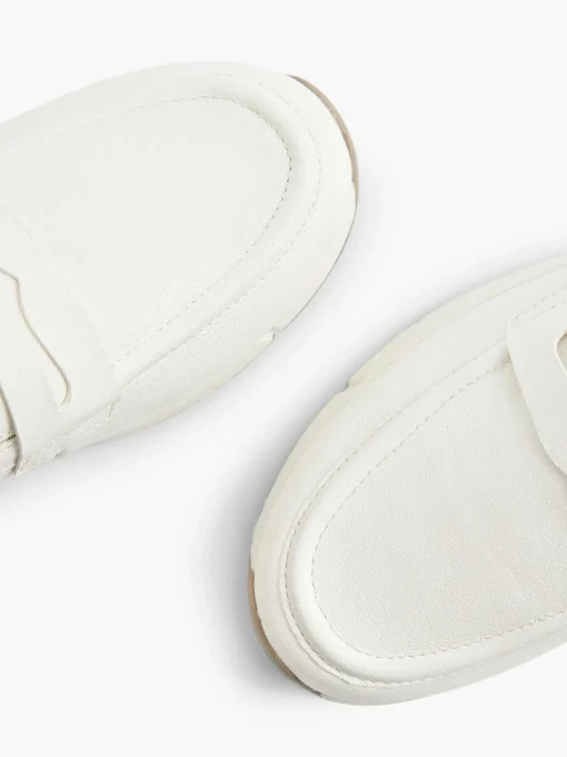 Witte Leren Comfort Instapper
