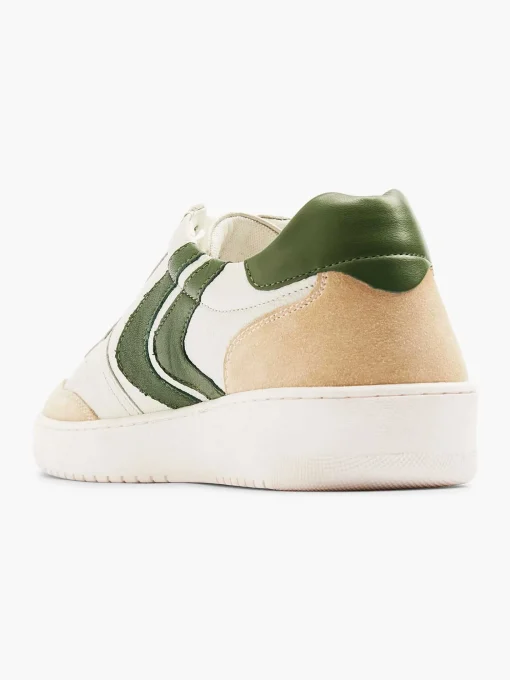 Witte Leren Retro Sneaker