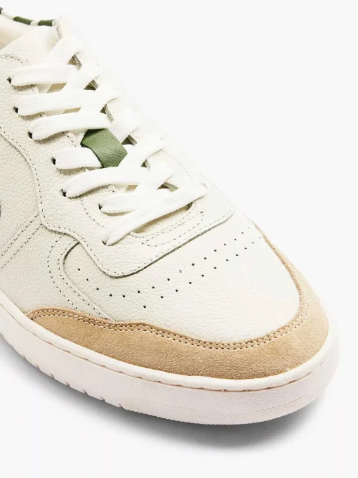 Witte Leren Retro Sneaker
