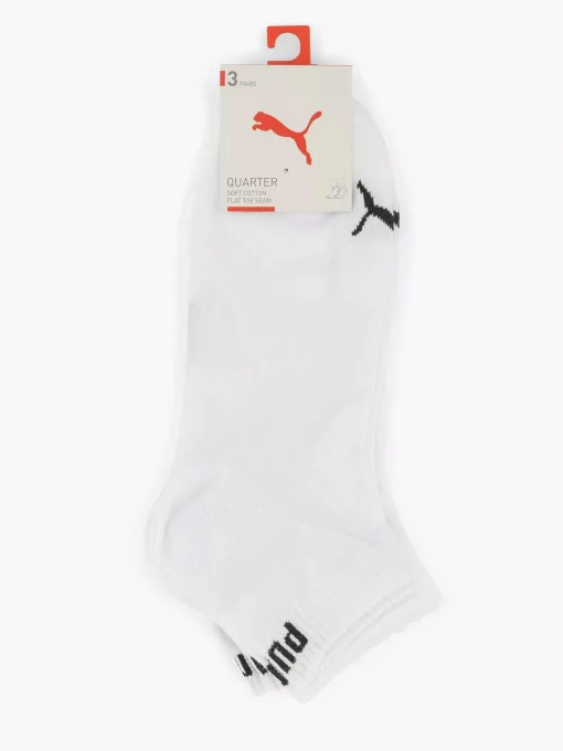 Witte Puma Quarter Plain 3 Pak 43-46