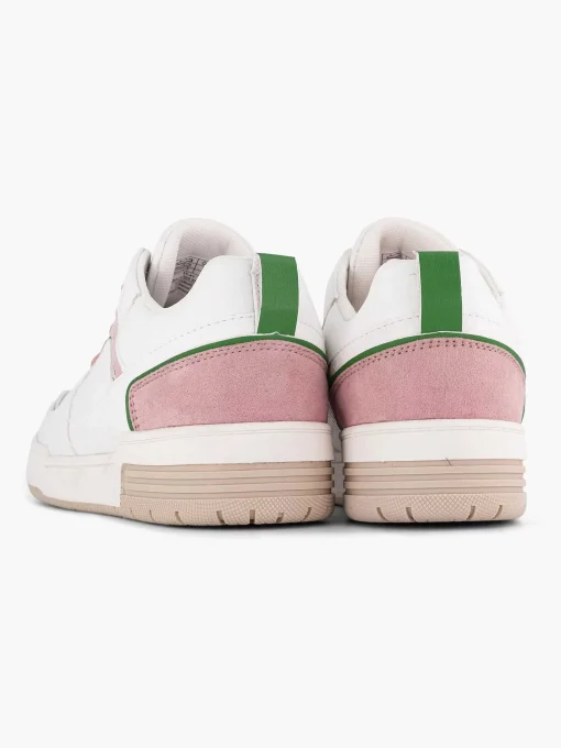 Witte Retro Sneaker Roze