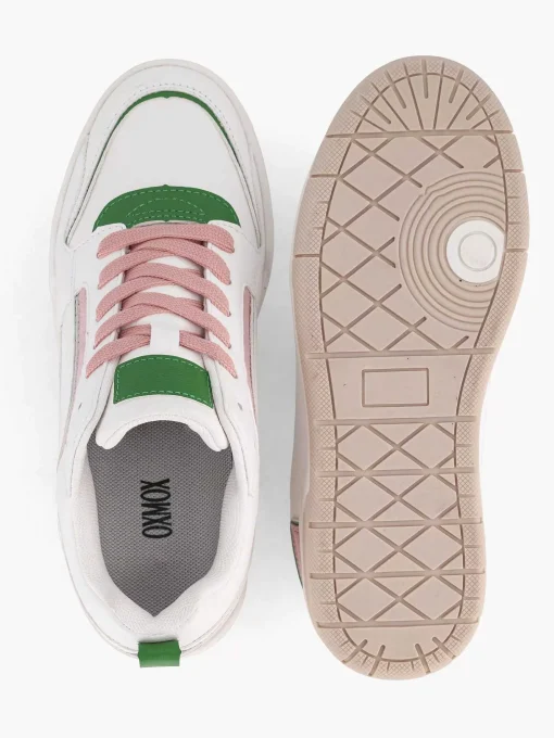 Witte Retro Sneaker Roze
