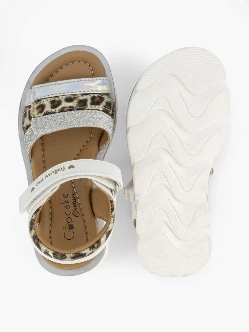 Witte Sandaal Panterprint