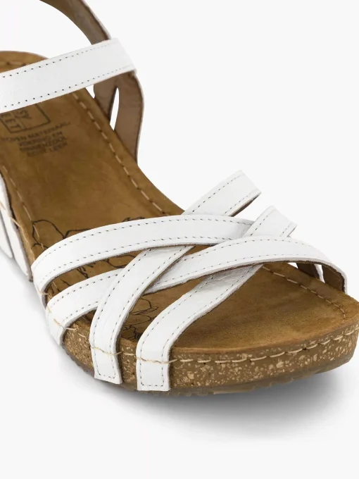 Witte Sandaal Sleehak