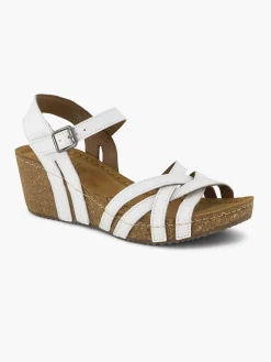 Witte Sandaal Sleehak