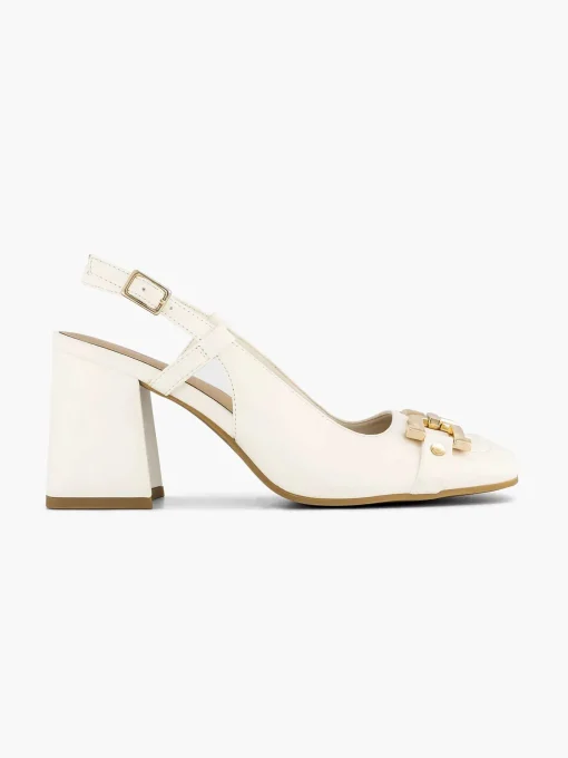 Witte Slingback