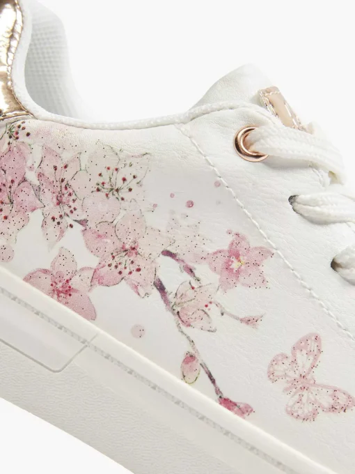 Witte Sneaker Bloemenprint