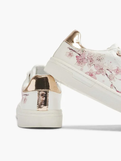 Witte Sneaker Bloemenprint