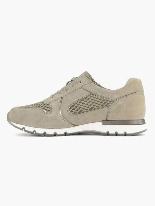 Zandkleurige Leren Comfort Sneaker