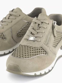 Zandkleurige Leren Comfort Sneaker