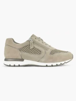 Zandkleurige Leren Comfort Sneaker