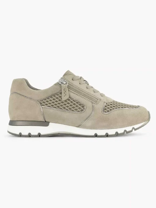 Zandkleurige Leren Comfort Sneaker
