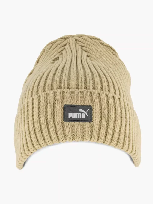 Zandkleurige Puma Classic Cuff Beanie