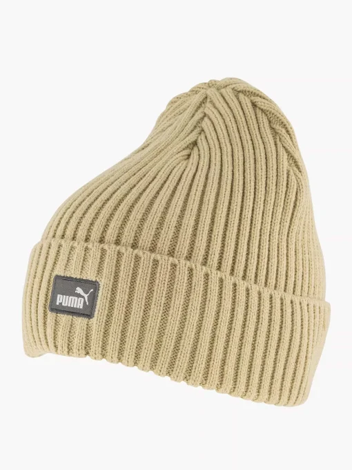 Zandkleurige Puma Classic Cuff Beanie