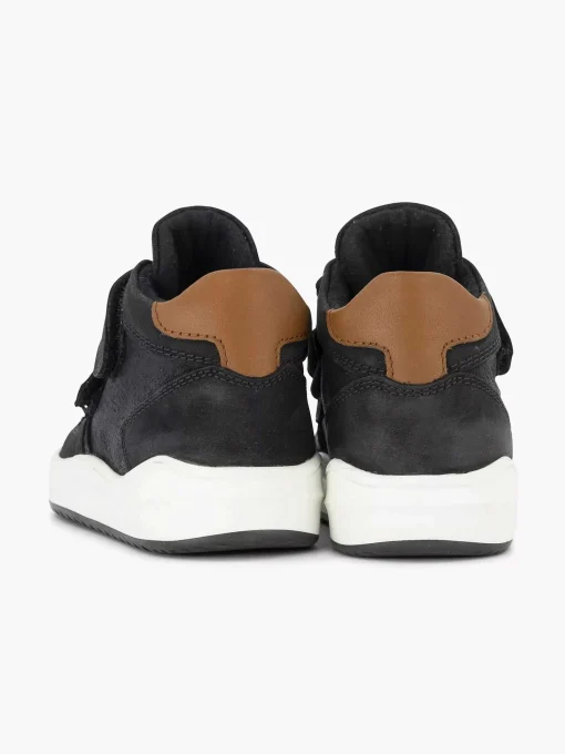 Zware Leren Sneakers Klittenband