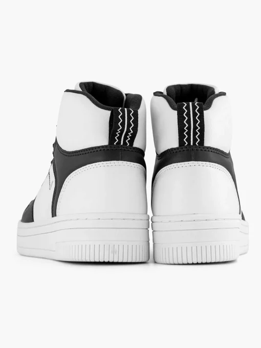 Zwart Witte Hoge Sneaker