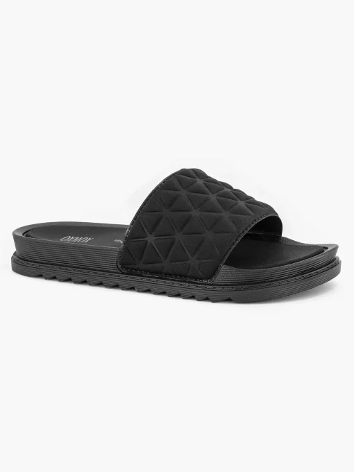 Zwarte Badslipper