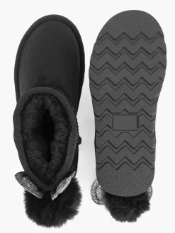 Zwarte Boot Konijn Gevoerd