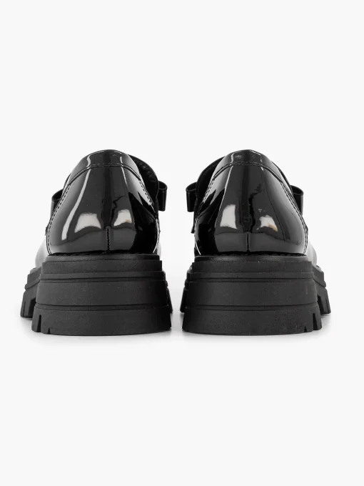 Zwarte Chunky Loafer Lak