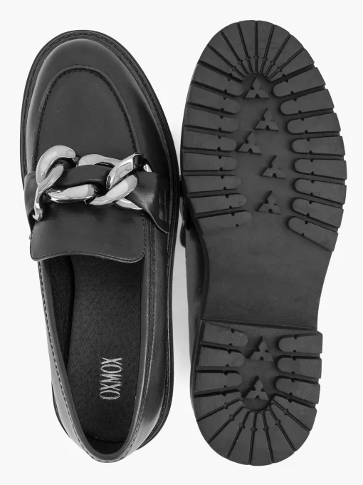 Zwarte Chunky Loafer Sierketting