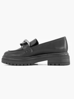Zwarte Chunky Loafer Sierketting
